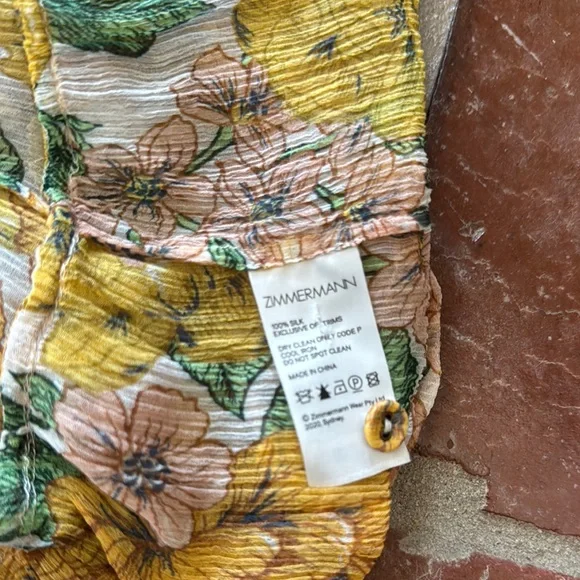 zimmermann poppy frill billow silk dress size 0 - Picture 7 of 7